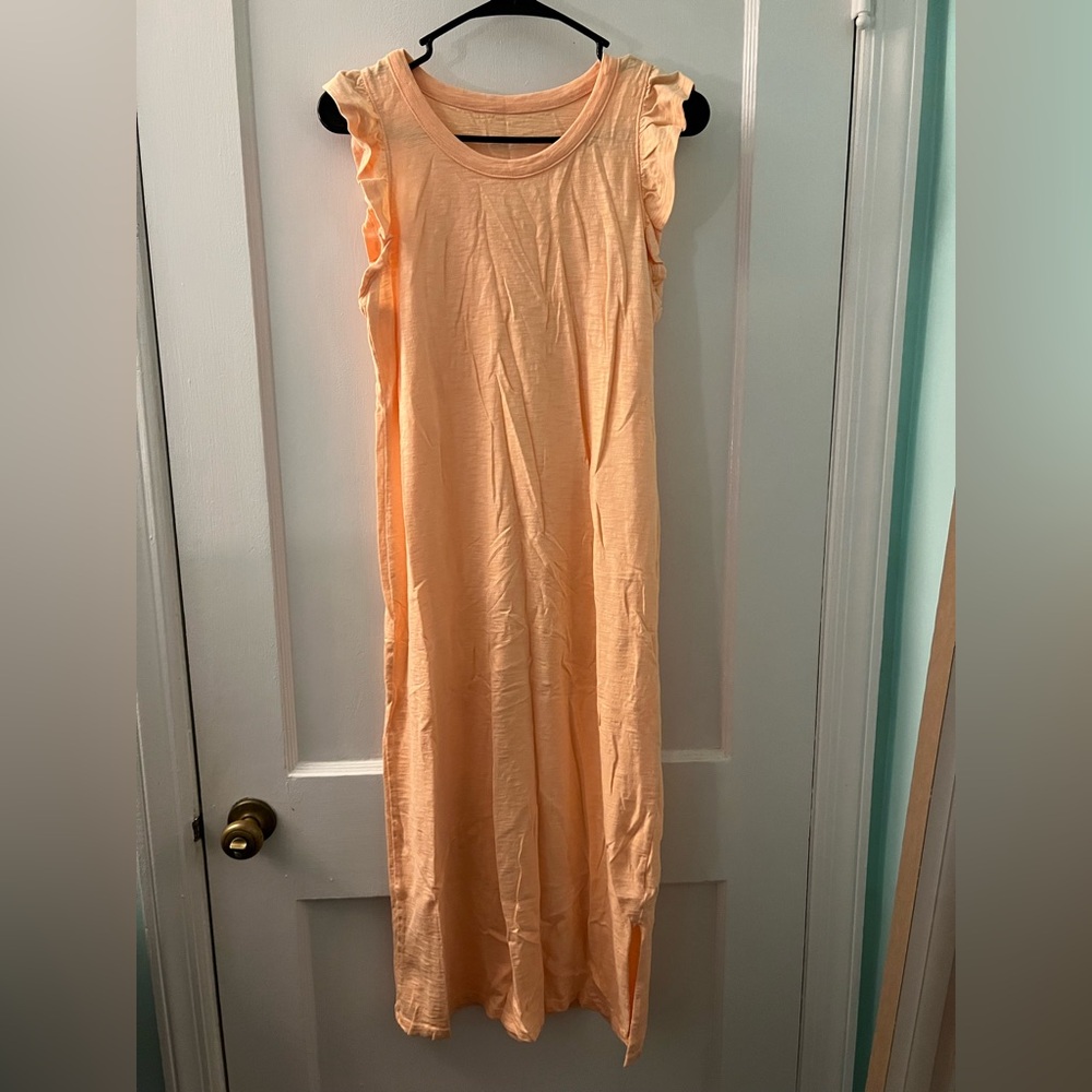 Ruffle Sleeve Tank T-Shirt Maxi Dress